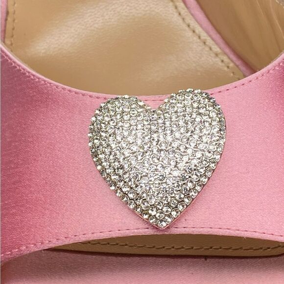 MACH & MACH Crystal Heart Slingback Heel Sandals size 39 - Picture 11 of 14